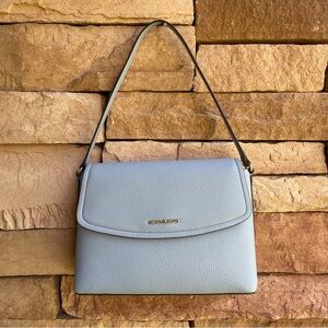 Michael Kors pale blue Ida Flap Medium Convertible Shoulder Handbag NWT